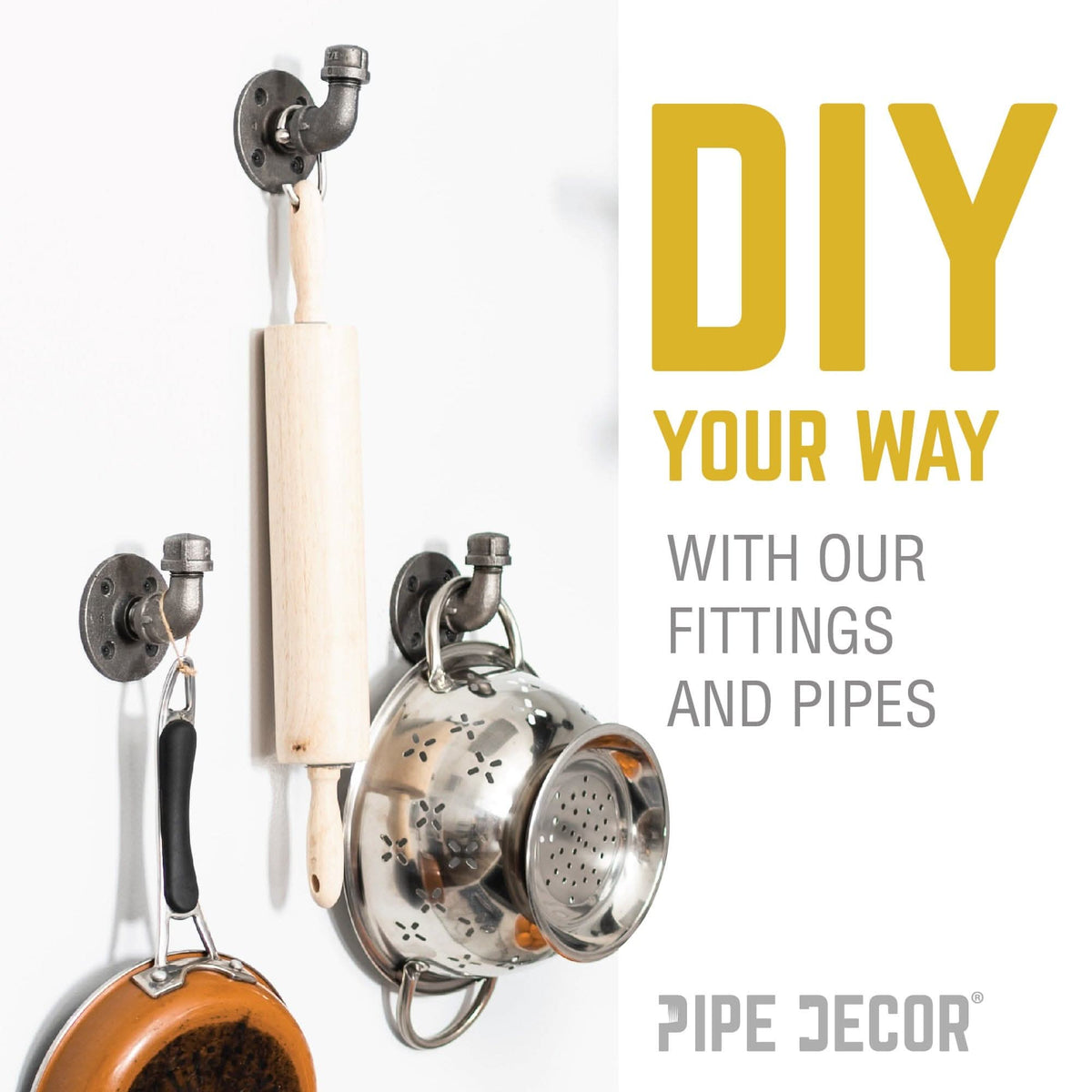 PIPE DECOR 1-1/2 in. black iron cap pipe fitting