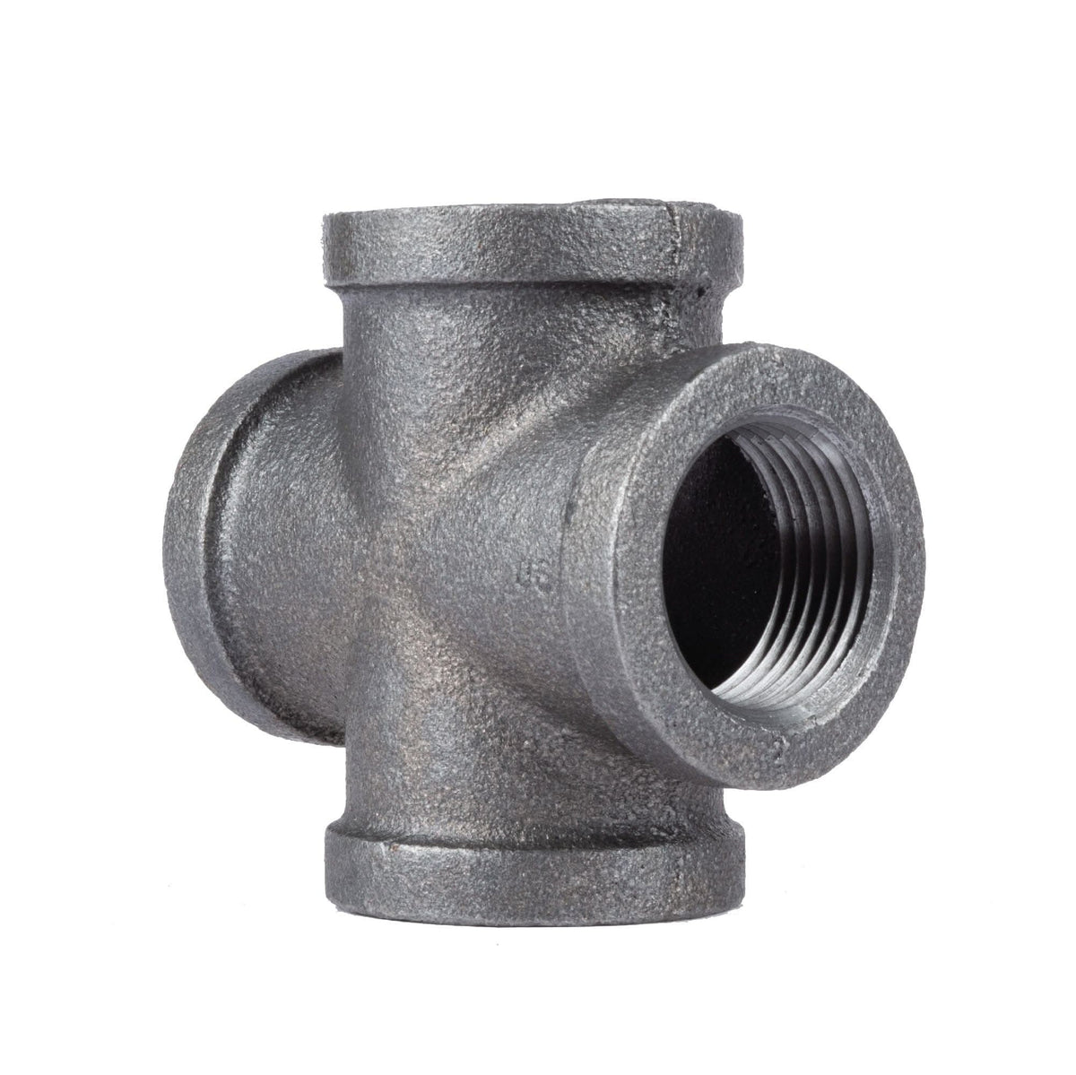 PIPE DECOR 1 in. black iron cross pipe fitting