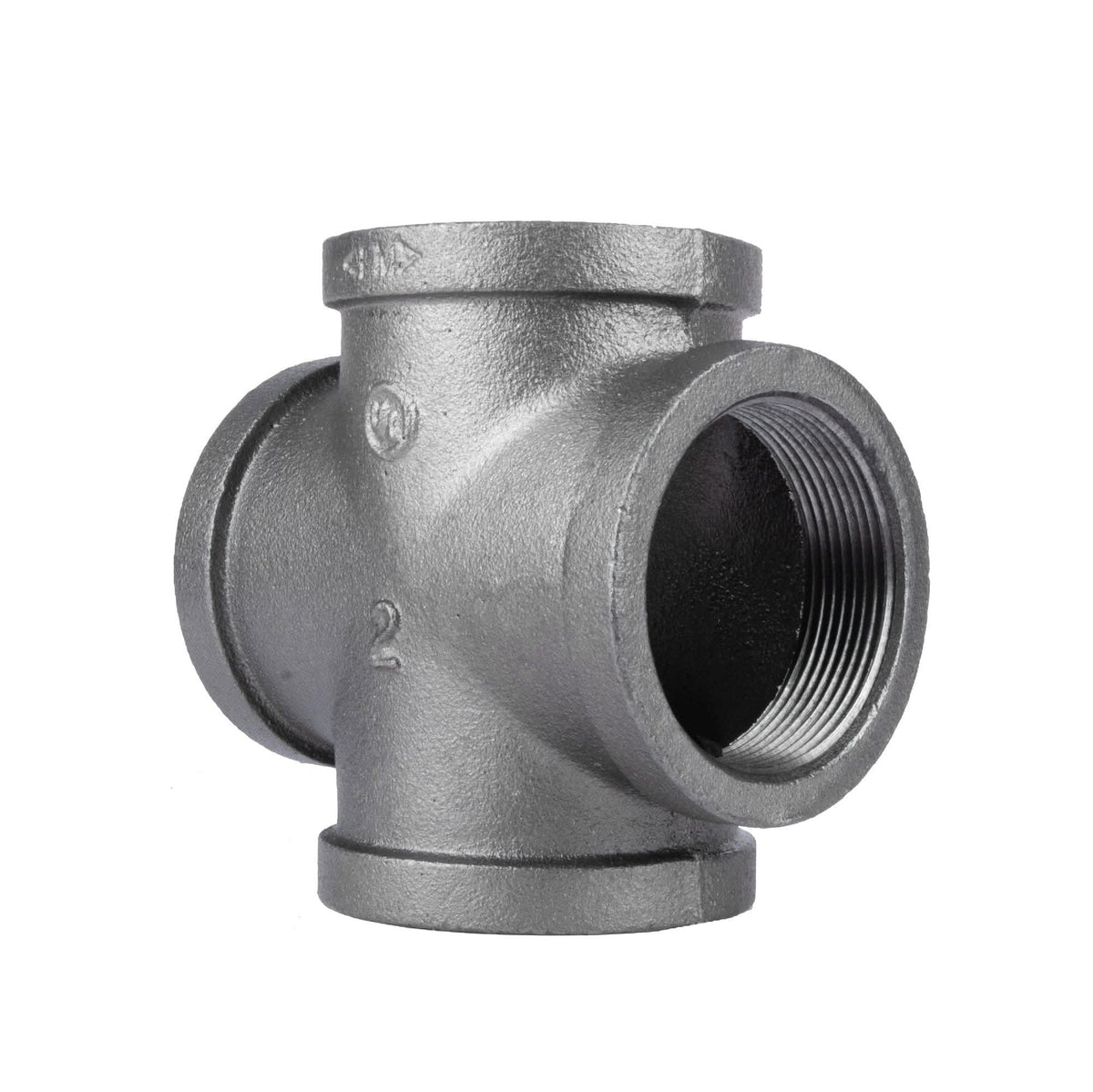 PIPE DECOR 2 in. black iron cross pipe fitting