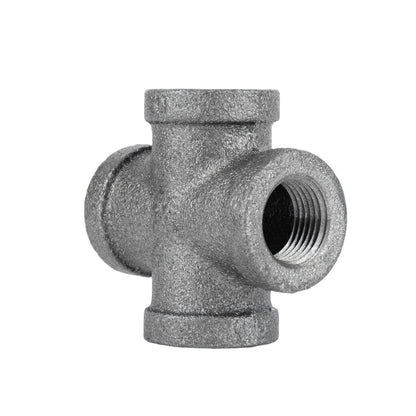 PIPE DECOR 3/8 in. black iron cross pipe fitting
