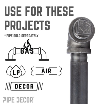 PIPE DECOR 1 in. black iron plug pipe fitting, view 5