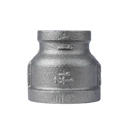 PIPE DECOR 1-1/2 in. x 1 in. black iron reducing coupling pipe fitting