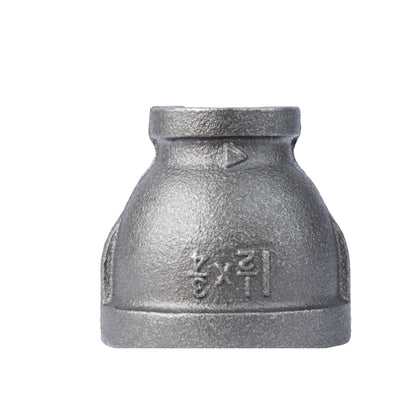 PIPE DECOR 1-1/2 in. x 3/4 in. black iron reducing coupling pipe fitting