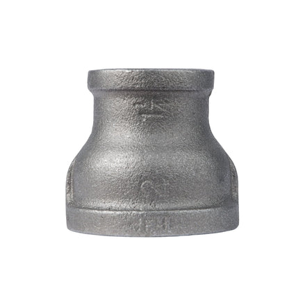 PIPE DECOR 2 in. x 1-1/4 in. black iron reducing coupling pipe fitting