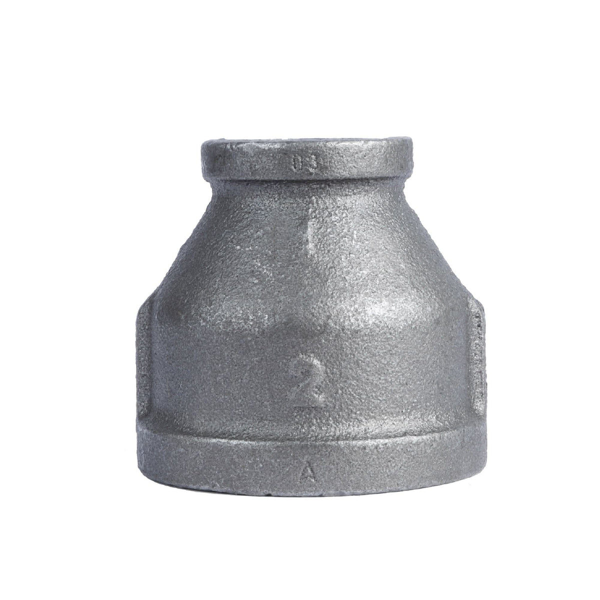 PIPE DECOR 2 in. x 1 in. black iron reducing coupling pipe fitting