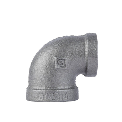 PIPE DECOR 1/2 in. x 3/8 in. black iron reducing elbow pipe fitting
