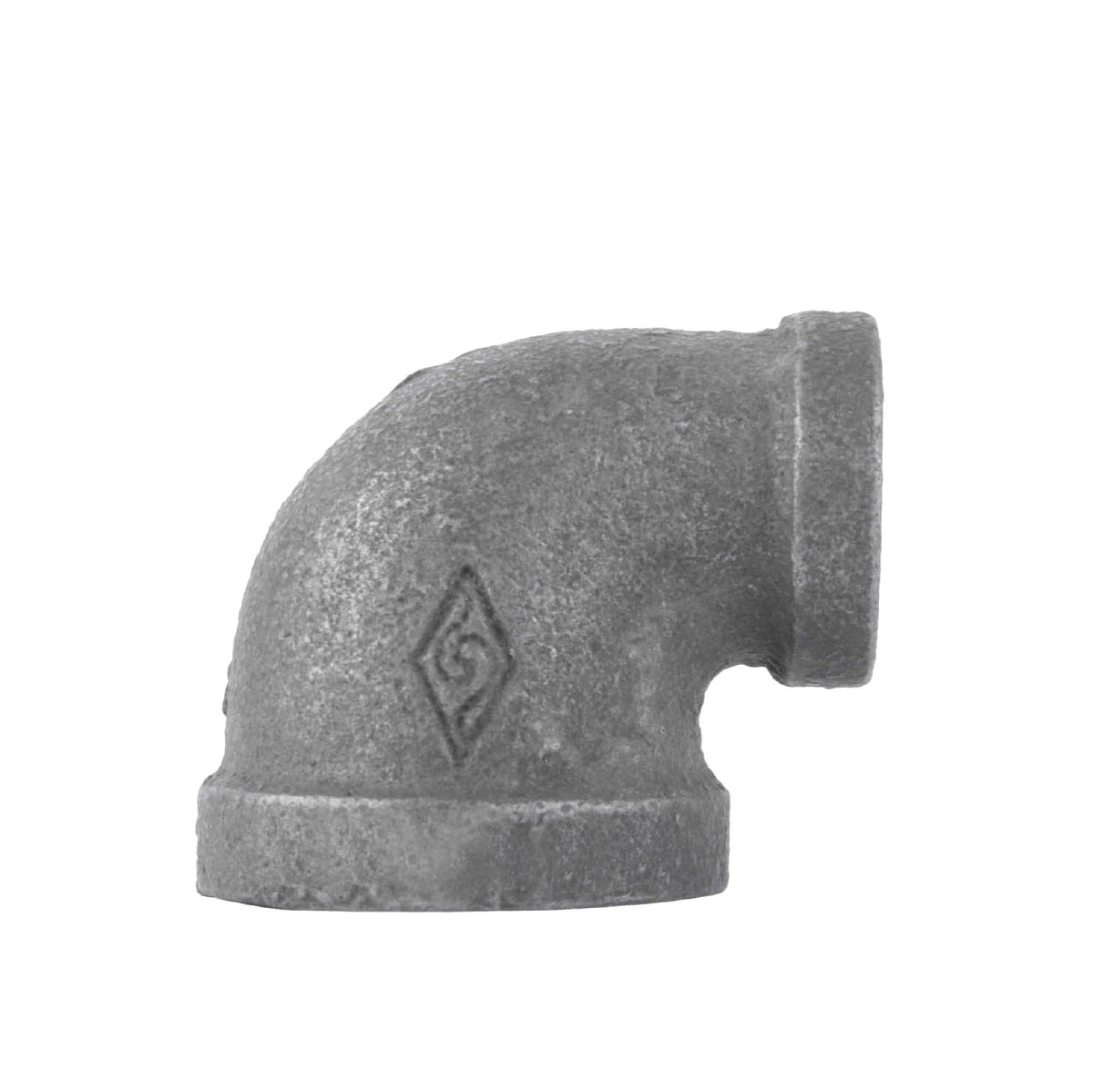 PIPE DECOR 3/4 in. x 3/8 in. black iron reducing elbow pipe fitting