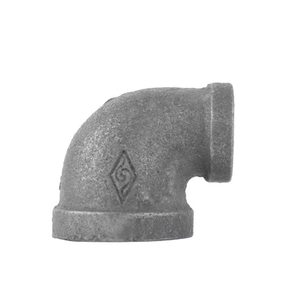PIPE DECOR 3/4 in. x 3/8 in. black iron reducing elbow pipe fitting