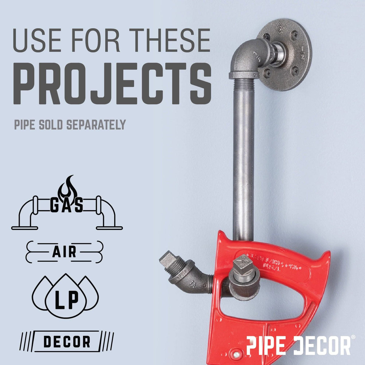 PIPE DECOR 1 in. black iron 45 degree street elbow pipe fitting, view 5