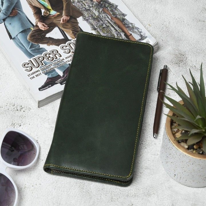 Blair Women's Wallet- Olive Green by Classy Leather Bags