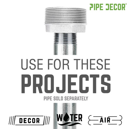 PIPE DECOR 2 in. x 1/2 in. galvanized iron bushing pipe fitting, view 5