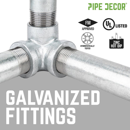 PIPE DECOR 1-1/2 in. galvanized iron compression coupling pipe fitting
