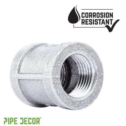 PIPE DECOR 1/2 in. galvanized iron coupling pipe fitting, view 6