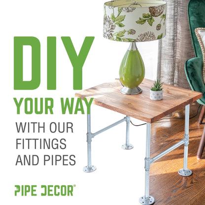 PIPE DECOR 1/2 in. galvanized iron coupling pipe fitting, view 7