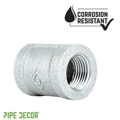 PIPE DECOR 1/4 in. galvanized iron coupling pipe fitting, view 6