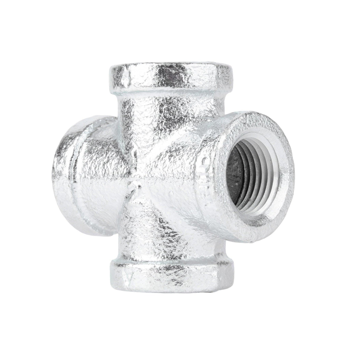 PIPE DECOR 1/2 in. galvanized iron cross pipe fitting