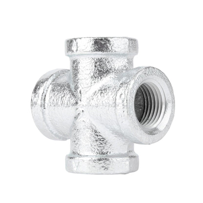 PIPE DECOR 1/2 in. galvanized iron cross pipe fitting