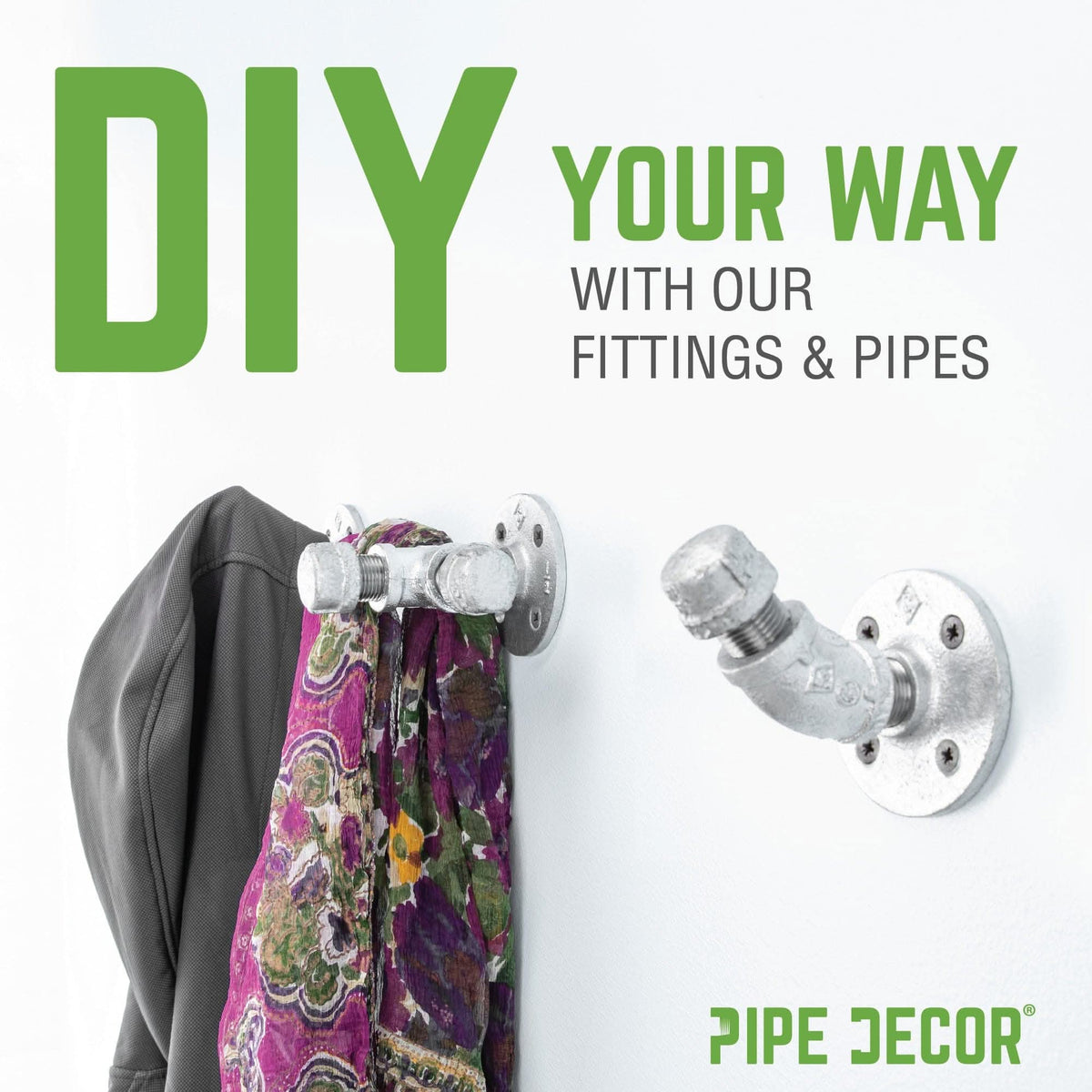 PIPE DECOR 1 in. galvanized iron 45 degree elbow pipe fitting, view 7