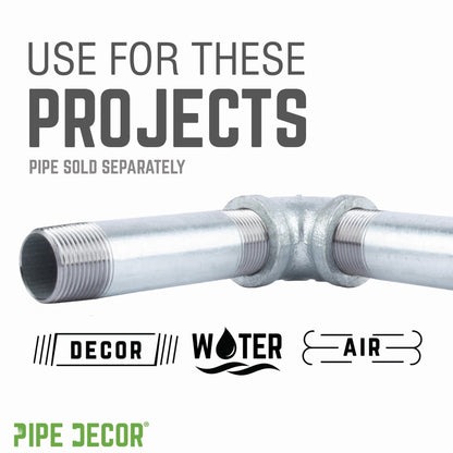 PIPE DECOR 3/4 in. galvanized iron 90 degree elbow pipe fitting, view 5