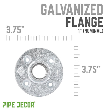 PIPE DECOR 1 in. galvanized iron floor flange pipe fitting, view 2