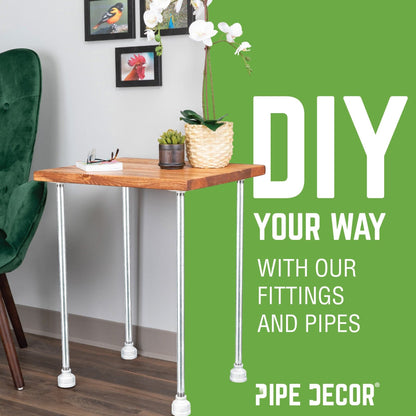 PIPE DECOR 1/2 in. x 3/8 in. galvanized iron reducing elbow pipe fitting, view 7