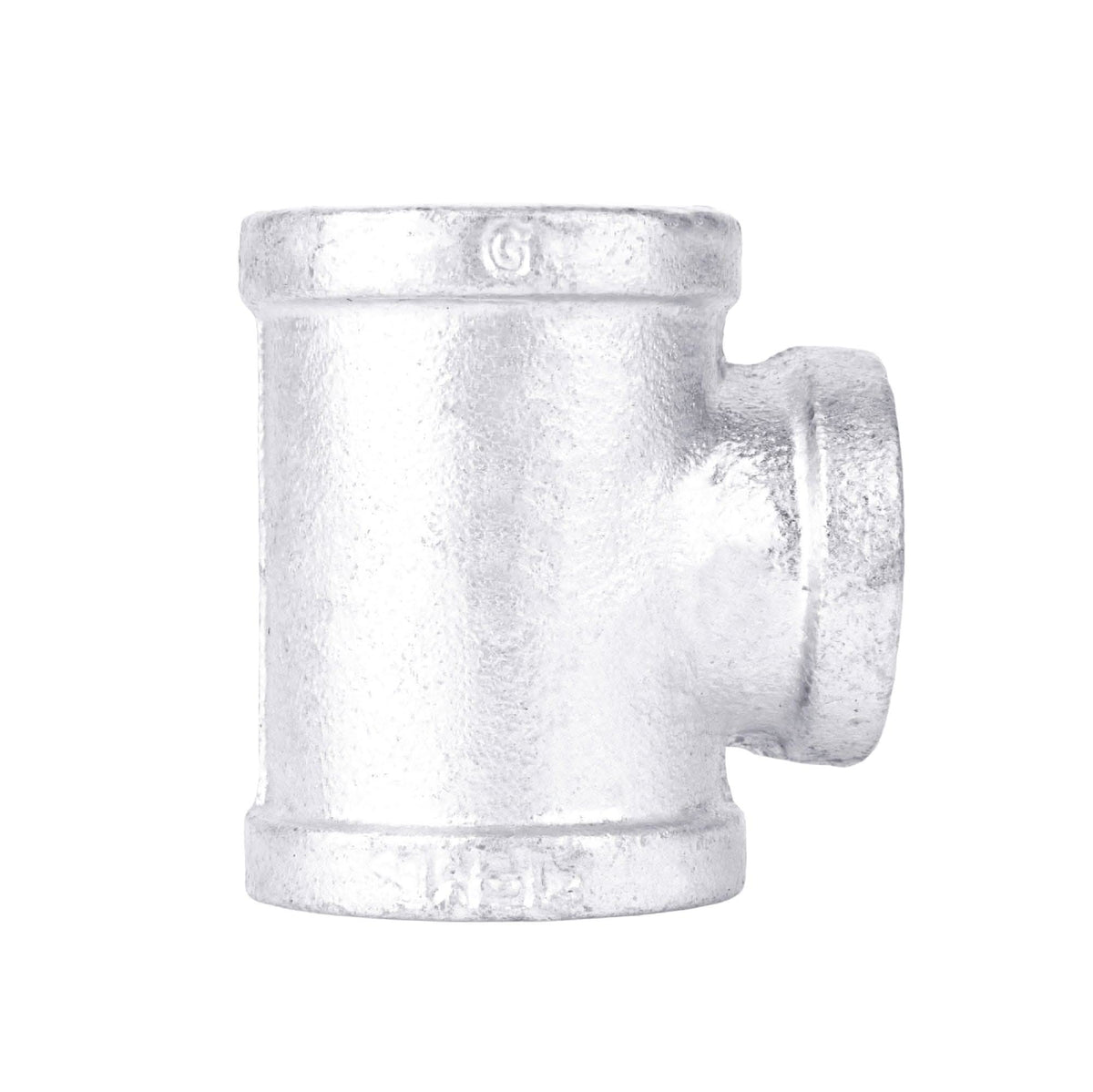 PIPE DECOR 1-1/4 in. x 1-1/4 in. x 1 in. galvanized iron reducing tee pipe fitting