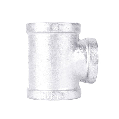 PIPE DECOR 1-1/4 in. x 1-1/4 in. x 1 in. galvanized iron reducing tee pipe fitting