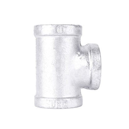PIPE DECOR 1/2 in. x 1/2 in. x 3/4 in. galvanized iron reducing tee pipe fitting