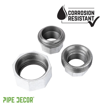 PIPE DECOR 1-1/4 in. galvanized iron union pipe fitting