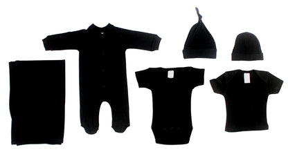 Black 6 Piece Layette Set by Emerald Clover