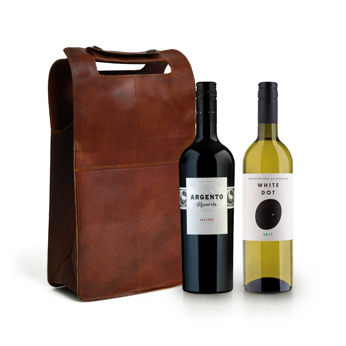 Wine Bottle Leather Cover by Classy Leather Bags