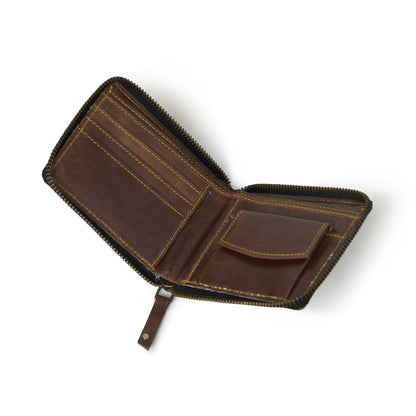 Adams Bi-Fold Wallet- Walnut Brown by Classy Leather Bags