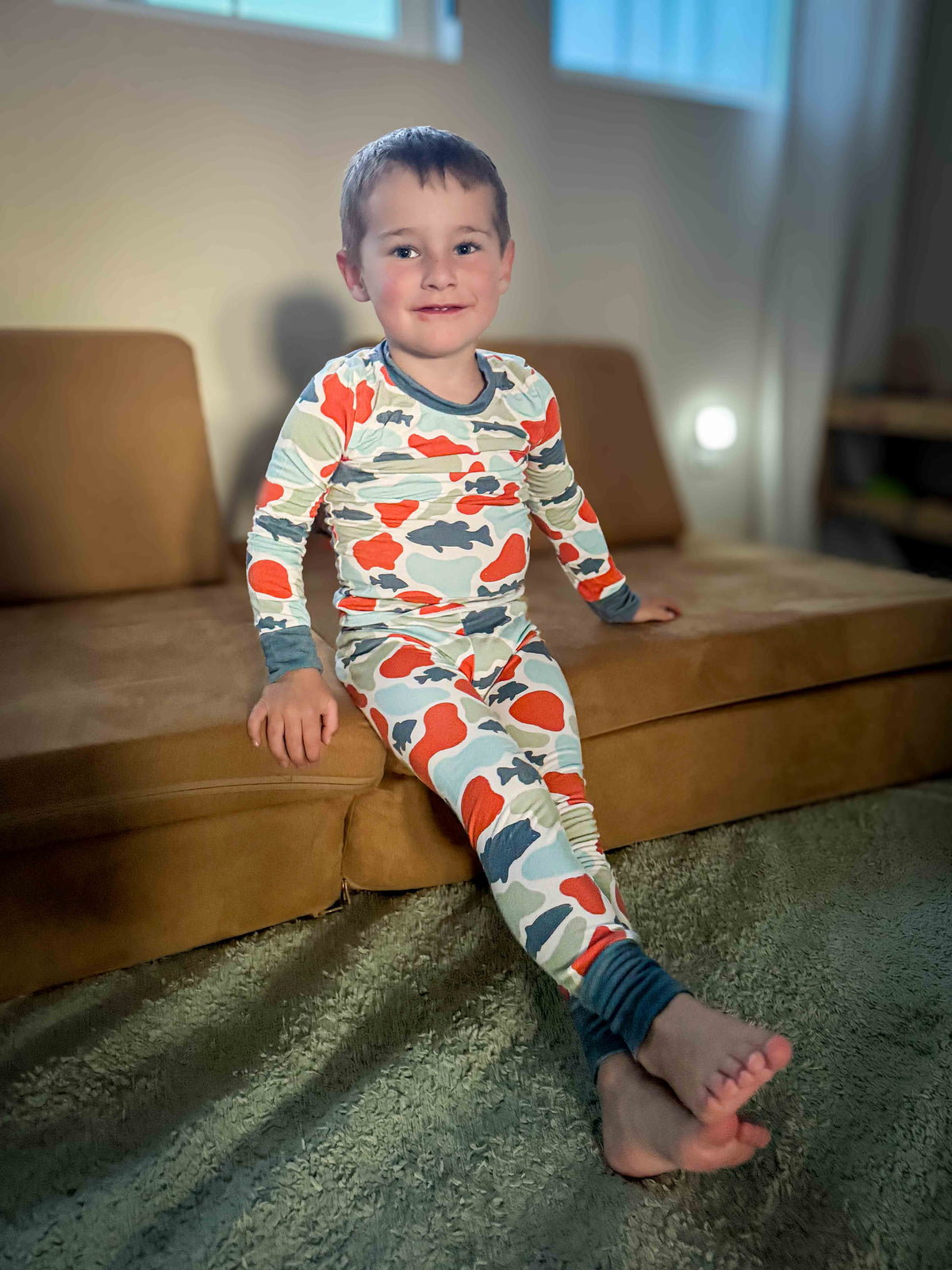 Camo fish bamboo pj set by Keep the Littles Wild