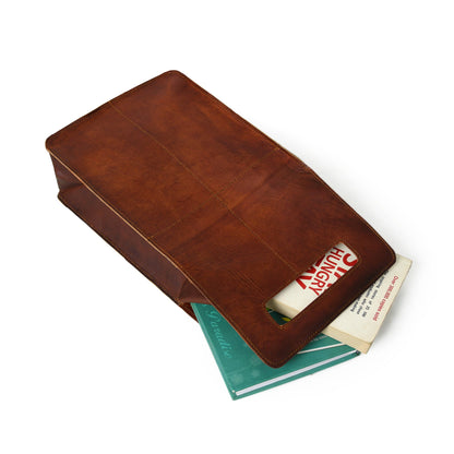 Wine Bottle Leather Cover by Classy Leather Bags