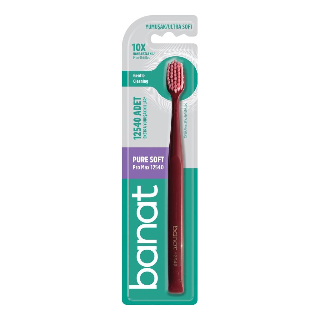 Banat Pro 12540 Soft Toothbrush for Gentle Cleaning by Beauty Care Bag
