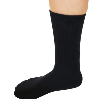 Black 3/4 crew bamboo viscose socks by Spun Bamboo, view 3