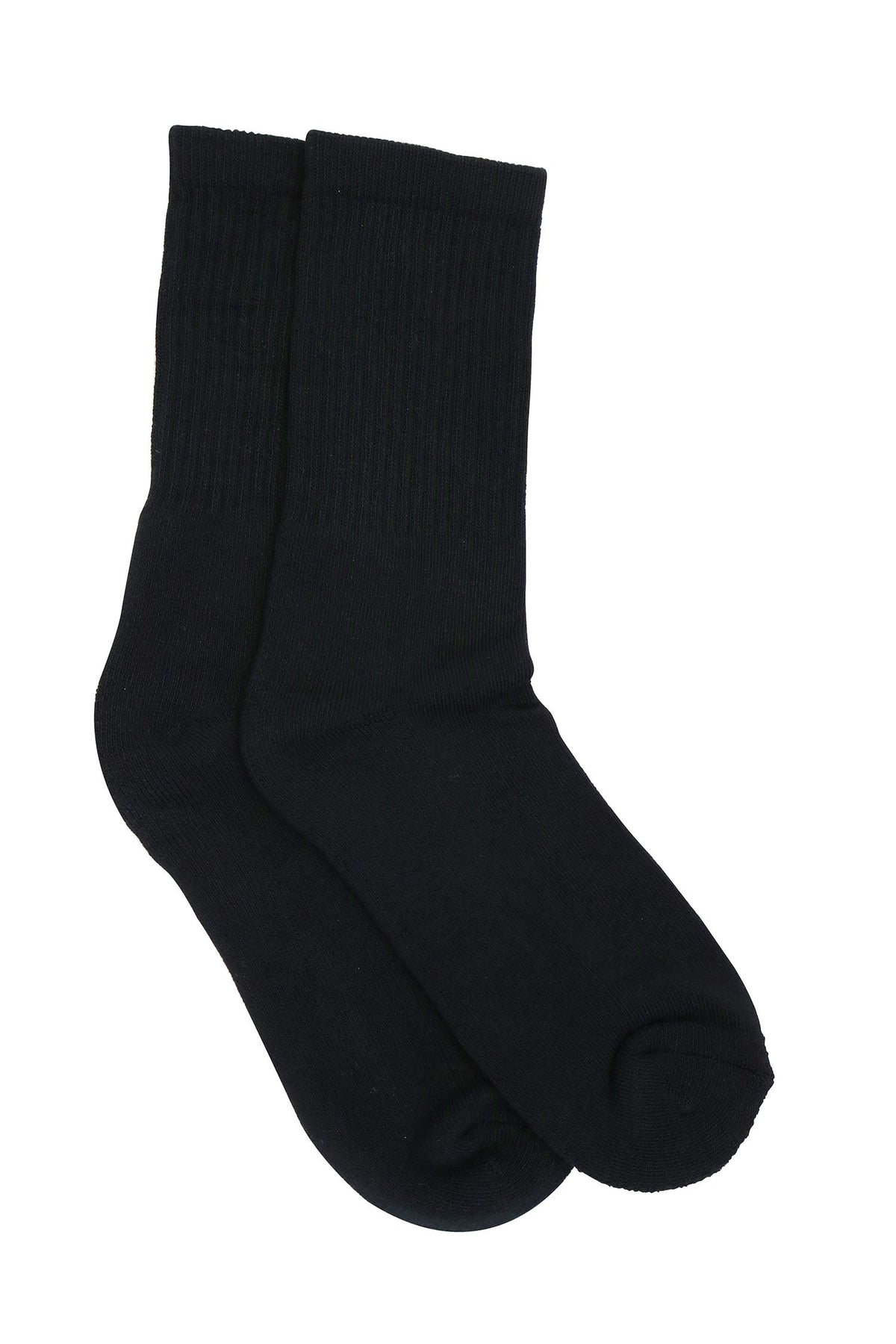 Black 3/4 crew bamboo viscose socks by Spun Bamboo, view 2