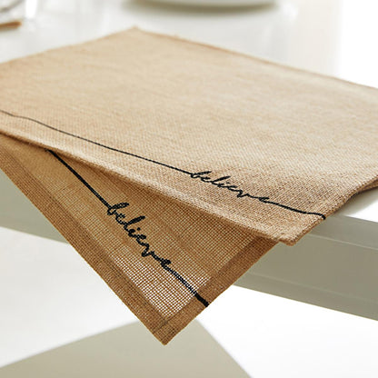 Ocean Home Jute Placemats Set of 2: Natural Woven Table Mats, Eco-Friendly & Biodegradable, Rustic Bohemian Dining Decor, 17.7x13.8 inches by Beauty Care Bag