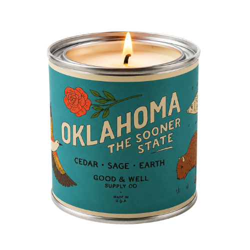 Oklahoma State Candle by Good & Well Supply Co.