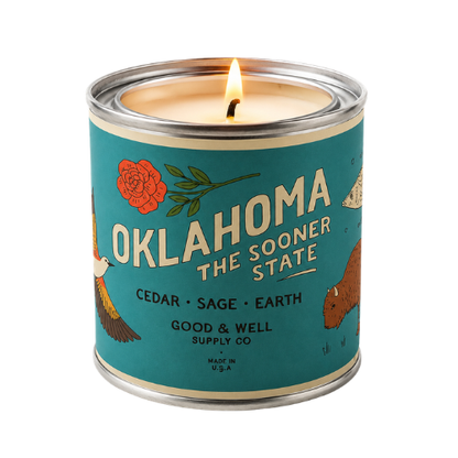 Oklahoma State Candle by Good & Well Supply Co.