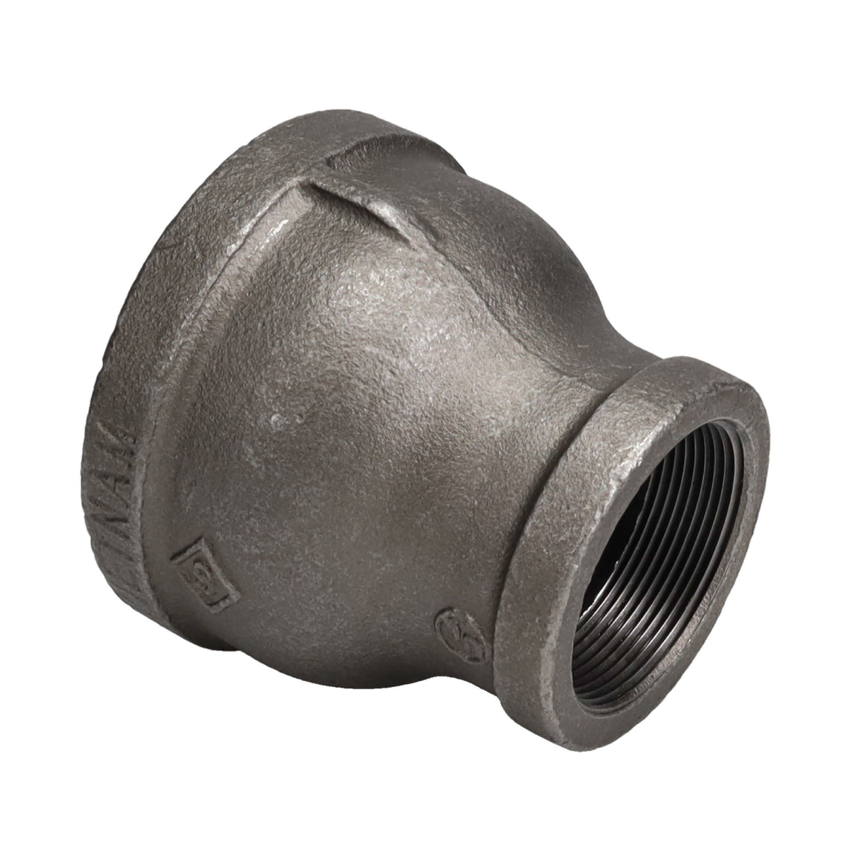 PIPE DECOR 4 in. x 3 in. black iron reducing coupling pipe fitting