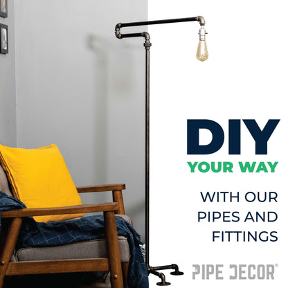 PIPE DECOR 3 in. black iron union pipe fitting, view 6