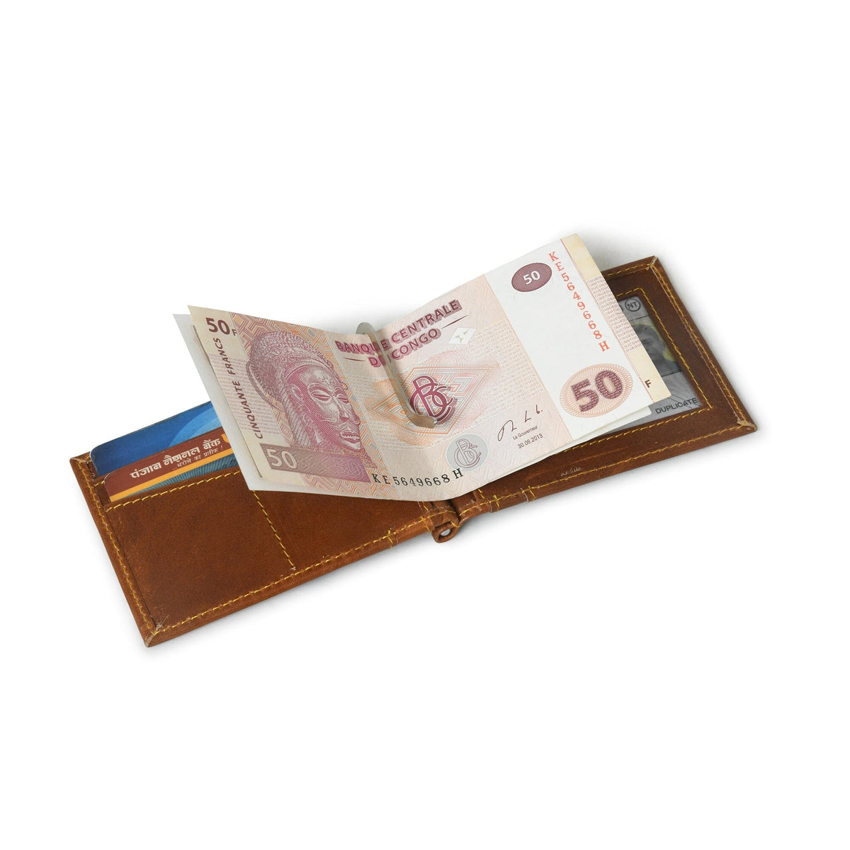 Finley Money Clipper- Tan Brown by Classy Leather Bags