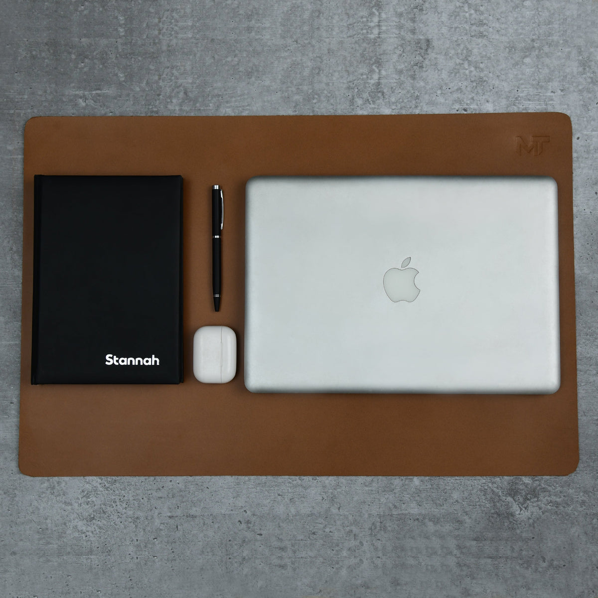 Caramel Luxe Leather Desk Mat + Mouse Pad by Classy Leather Bags