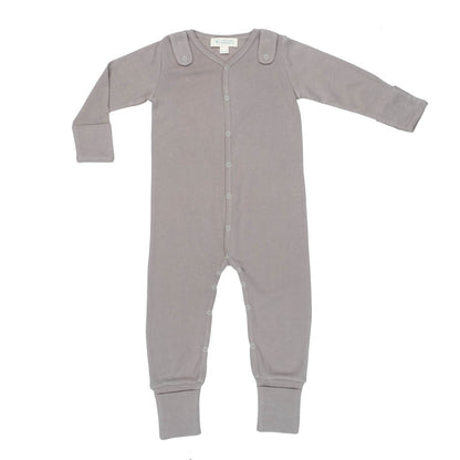 Smart Footed One-Piece + Bib - Gray by Fuchsia Milo