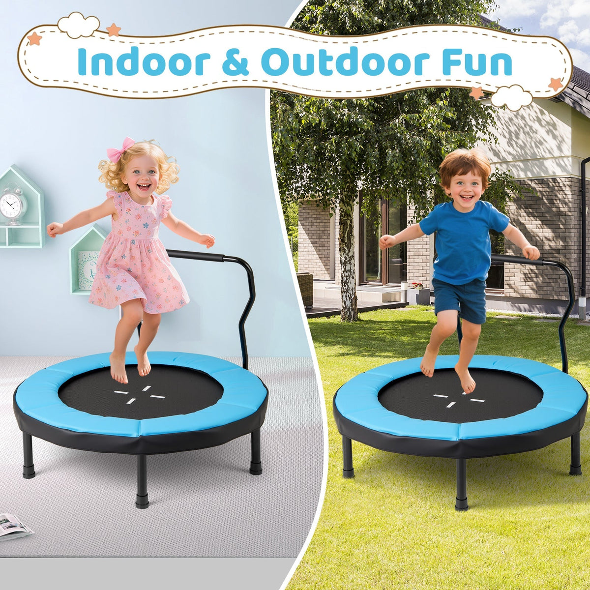 40 inch indoor outdoor kids fitness trampoline, GBruno Store, view 10