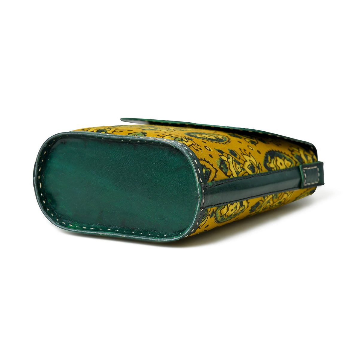 Vibrant Heritage Ajrakh Satchel by Classy Leather Bags