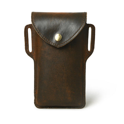Mobile Holster Case- Dark Brown by Classy Leather Bags