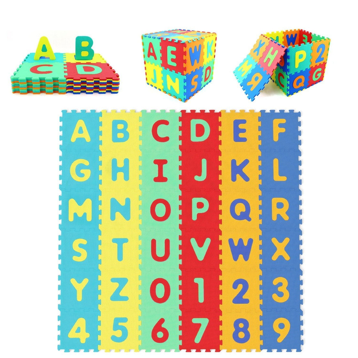 GBruno Store 36-piece alphabet and number foam play mat, view 3