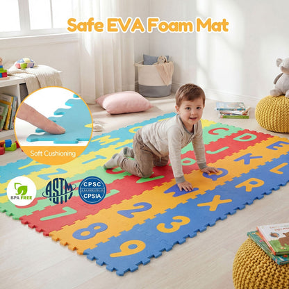 GBruno Store 36-piece alphabet and number foam play mat, view 8